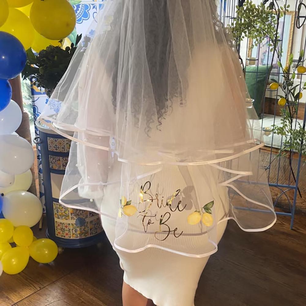 Zitronen Braut zu sein Schleier Junggesellinnenabschied Hen Party Brautparty Hochzeitsaccessoires Einzelabschied Deko Brautjungfer Heiratsantrag Geschenk