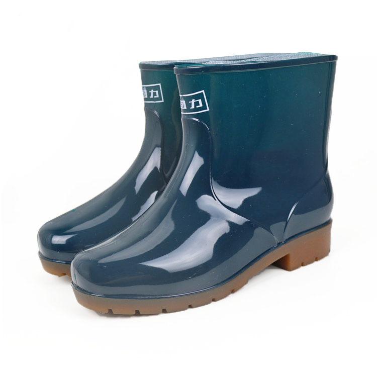 Rain Shoes New Low-tube Rain Boots, Non-slip Beef Tendon Soles, Black Work Water Shoes for Men and Women