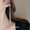 No Ear Holes, Diamond-encrusted Pearl Fringed Ear Clips, Light Luxury, Niche Cold Wind Earrings, Fashionable and Simple Long Ear Bone Clips, Women