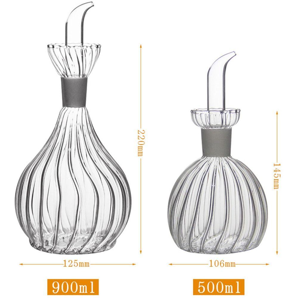500/900ml Oil Dispenser Glass Vinegar Bottle Non-drip Condiment Container  BBQ