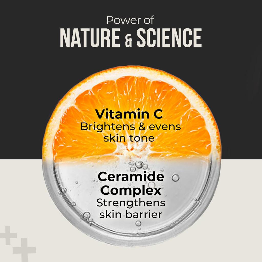 Dr. Sheth's Ceramide & Vitamin C Body Wash 250 ml Pack | Gentle Exfoliating Shower Gel for Bright Glowing Skin