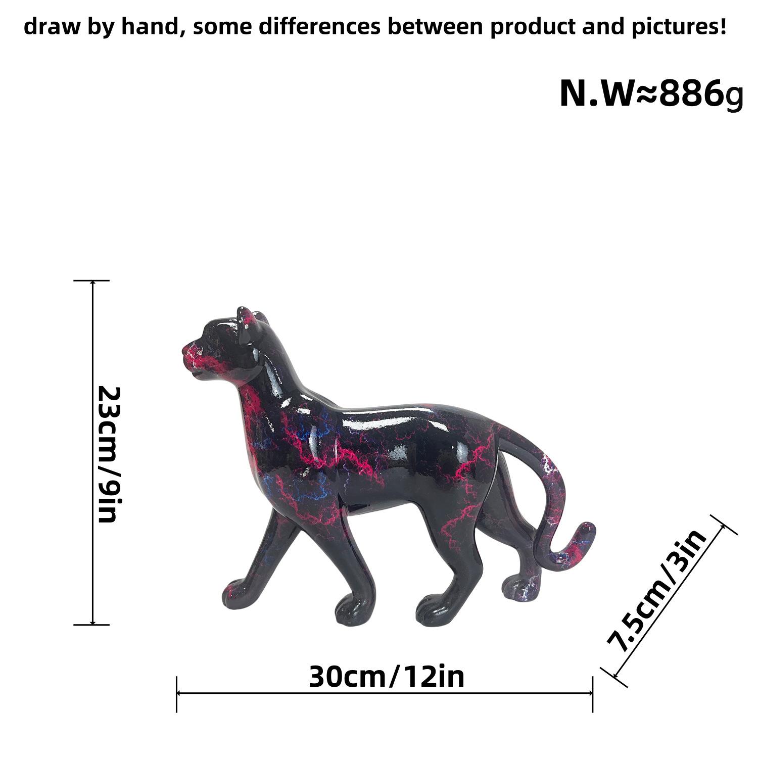 

Latest Walking Leopard Ornaments Bedroom Office Use TV Cabinet Home Use Statue Craft Living Room Decoration Durable