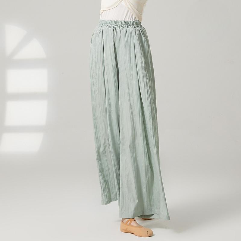 7 Colors Spring Women's Casual Wide-leg Pants, Chinese Classical Dance Clothes, Body Women's Dance Pants, Pleated Design