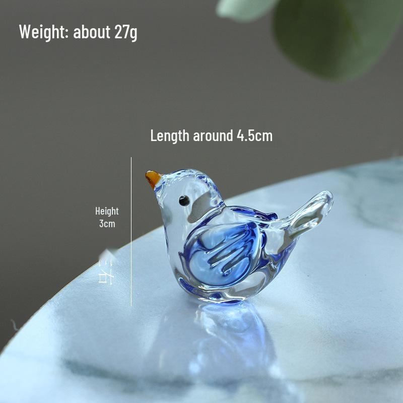 

Хрустальные стеклянные фигурки животных: Кошка, Собака, Птица - Креативные Настольные Украшения и Подарки Height 3cm