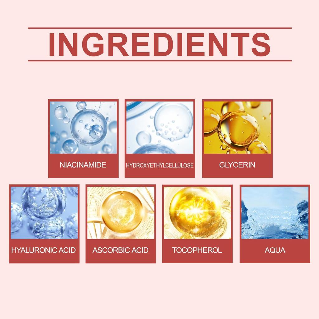 Serum Ujędrniające z Kwasem Hialuronowym Nawilżające Redukujące Drobne Linie Wygładzające Zmarszczki Wyrównujące Koloryt Skóry Rozjaśniające Esencja do Pielęgnacji Twarzy