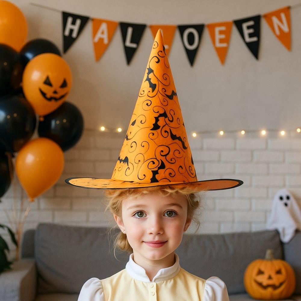 Uniqu Halloween Witch Hat Lace Veils Cosplay Hat Photography Props Wizard Hat  Cosplay Event