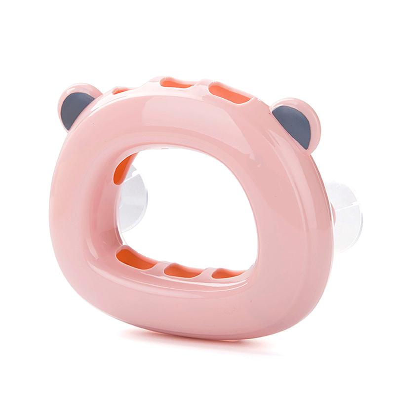 Creative Suction Cup Toothbrush Holder Wall Mounted 3 Slots Toothbrush Rack Punch-Free Wall Shelves Hooks