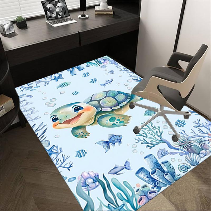 

1PC turtle ocean Extra Large Non-Slip Floor carpet, Office, family, bedroom, Studio - Large Area Rug,Longlasting Material-K0378 60cm by 90cm