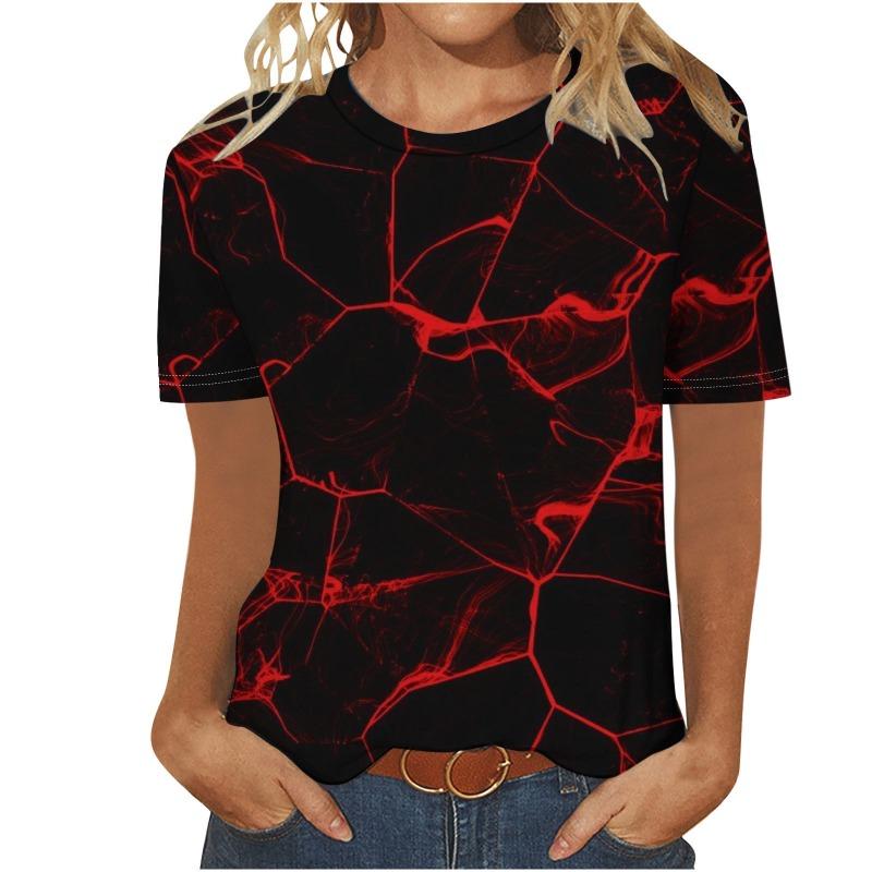 3D Printed Women's T-shirt From Magma Trend Fissure Fashion Shirt