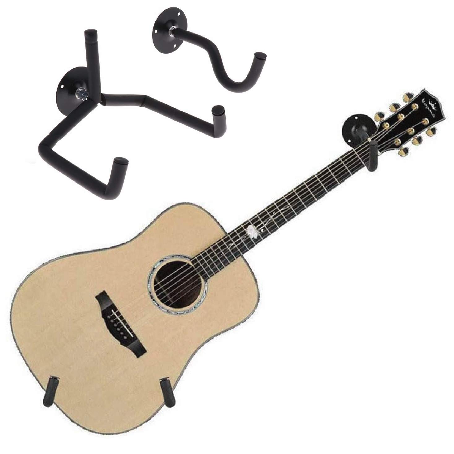 

Colorfylcoco Wall-Mounted Guitar Hanger Stand Display Holder for Acoustic and Electric Guitars
