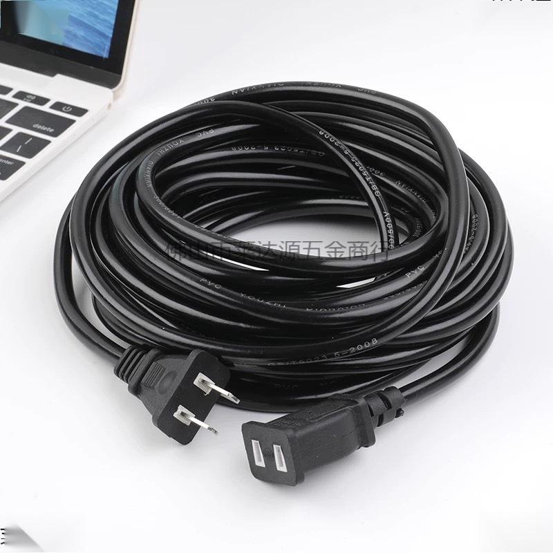 Copper Dual-Core Power Cord with Plug and Socket for Mobile Phone or Fan Extension