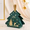 5pcs Triangle Shape Cookie Packaging Box Cardboard Holiday Gift Packaging  For Christmas Party
