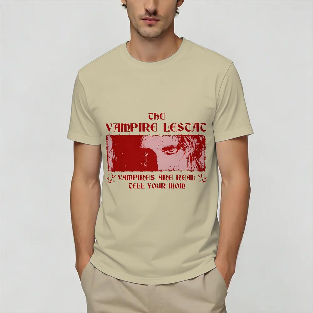 Die Vampire Lestat T-Shirts für Unisex Mode Baumwoll-T-Shirt Rundhalsausschnitt Kurzarm-T-Shirt Grafisch Bedruckte Oberteile