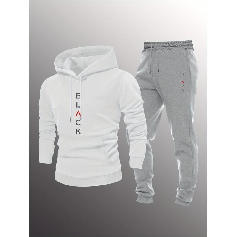 Fashion Skull 3D Print Hoodie Sweatpants Set Men