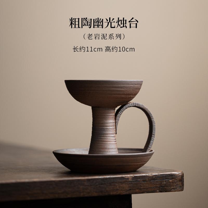 Бытовой Старая Каменная Глина Грубая Керамика Подсвечник Эстетичный Ароматические Свечи Ароматические Свечи Свечи Кафе Центральный Элемент Ремесло