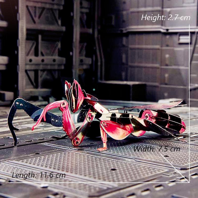 Orchid Mantis 3D Metal Puzzle Diy Handmade Animal Insect Assembly Model Building Blocks Jigsaw Puzzle Toys
