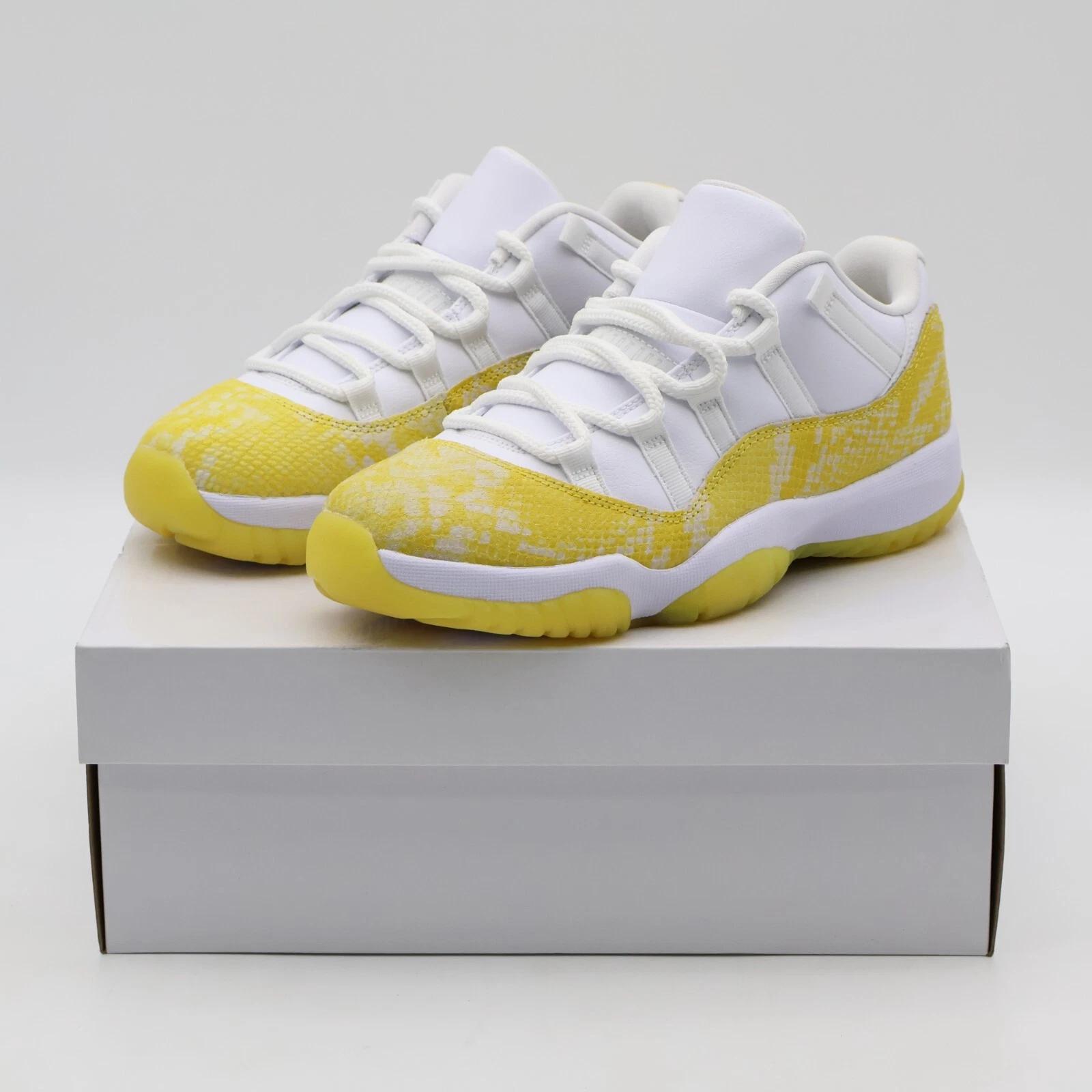 

AH7860-107 Nike Air Jordan 11 Retro Low Жовта Зміїна Шкіра Золотий (Жіночий) US 7.5W