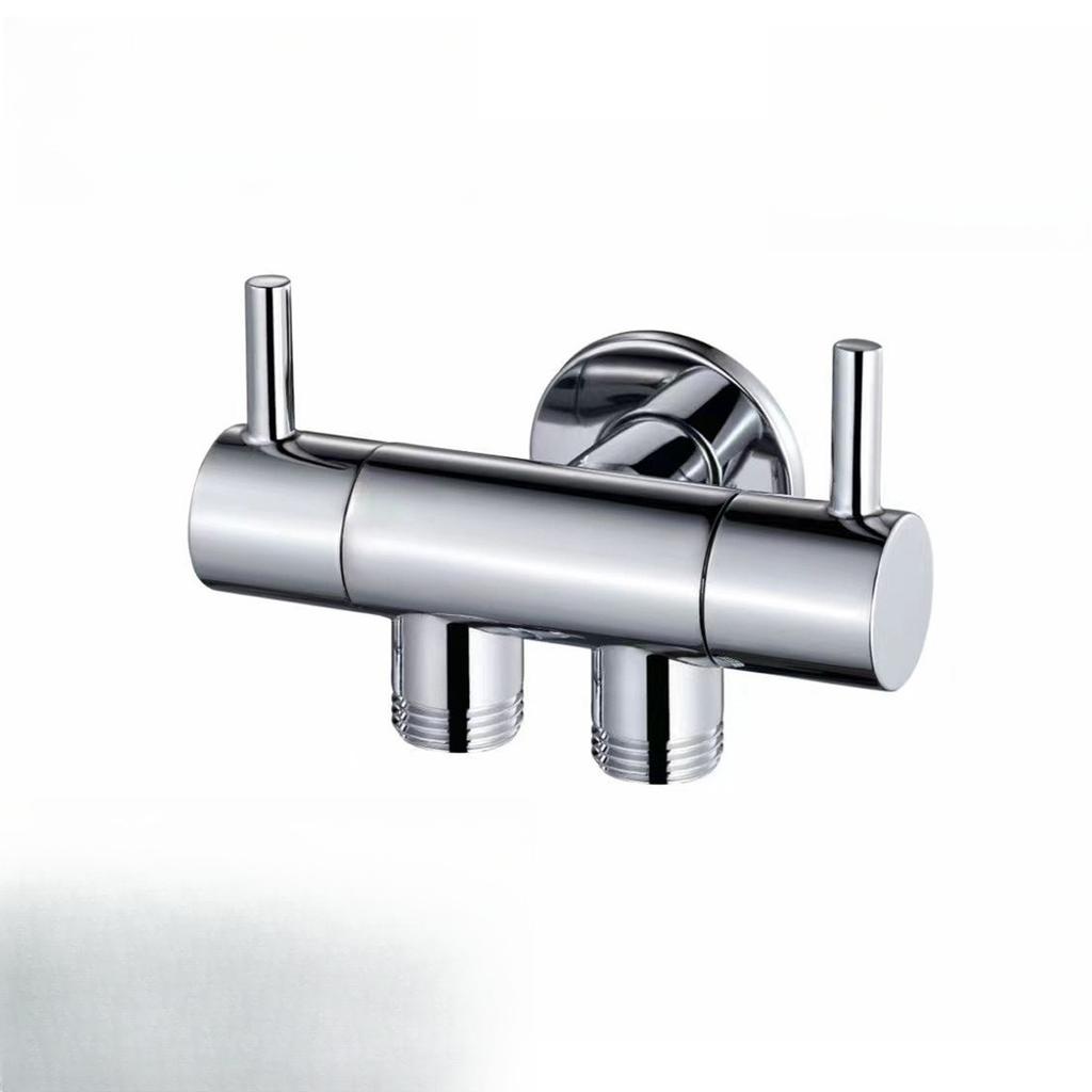 1/2'' European Triangle Valve Hot and Cold Water Stop Universal Retro Angle Valves All Copper Toilet Bathroom