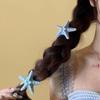 2PCS Korean Style Starfish Hair Clip Beach Sweet Bangs Clip Fashion Starfish Hairpin  Barrettes