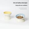 Large Ceramic Cat Bowl with High Legs, Slanted Opening, and Anti-Tip Design To Protect Cervical Vertebrae - Suitable for Both Food and Water