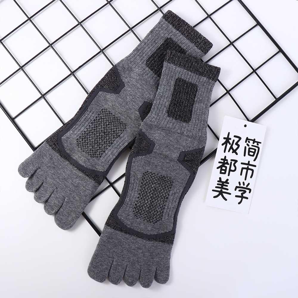 Simple Winter Breathable Trendy Long Tube Sport Split-toed Socks Thick Man Socks Middle Tube Hosiery Cotton Five Finger Socks