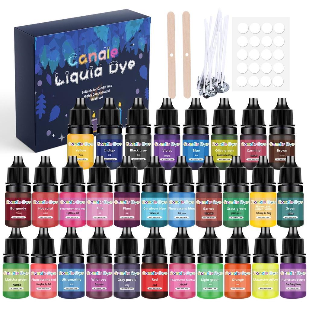 48 Colores 5ML Esencia de Color de Alta Concentración para Velas de Aromaterapia y Jabón Artesanal DIY Pigmento de Silicona