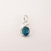 Wedding Gift Apatite Gemstone 925 Sterling Silver Jewelry Zircon Pendant 1.22" CZP-13-7