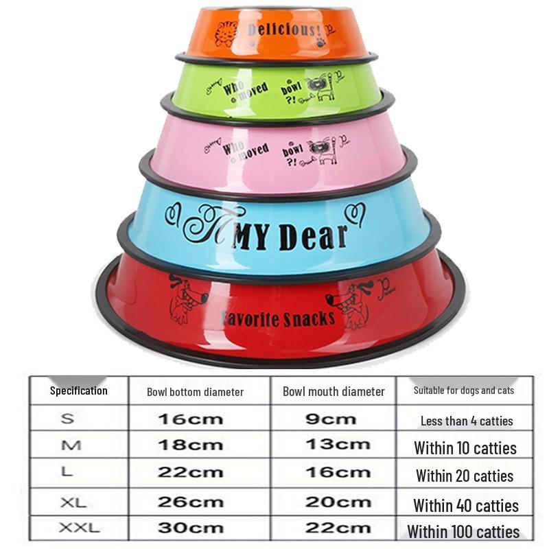 Anti-Fall Bite-Resistant Stainless Steel Pet Bowl