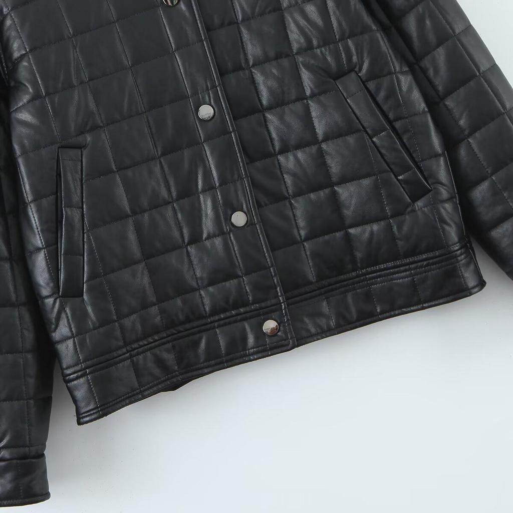 Women's Autumn/Winter Loose Warm PU Leather Jacket - European & American Street Style