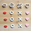 Day Valentine'S Tic Tac Toe Mold Casting Mold Heartt Lip For Diy Crafts Cookie Cutter Kids Adult Table Game Family Board Games