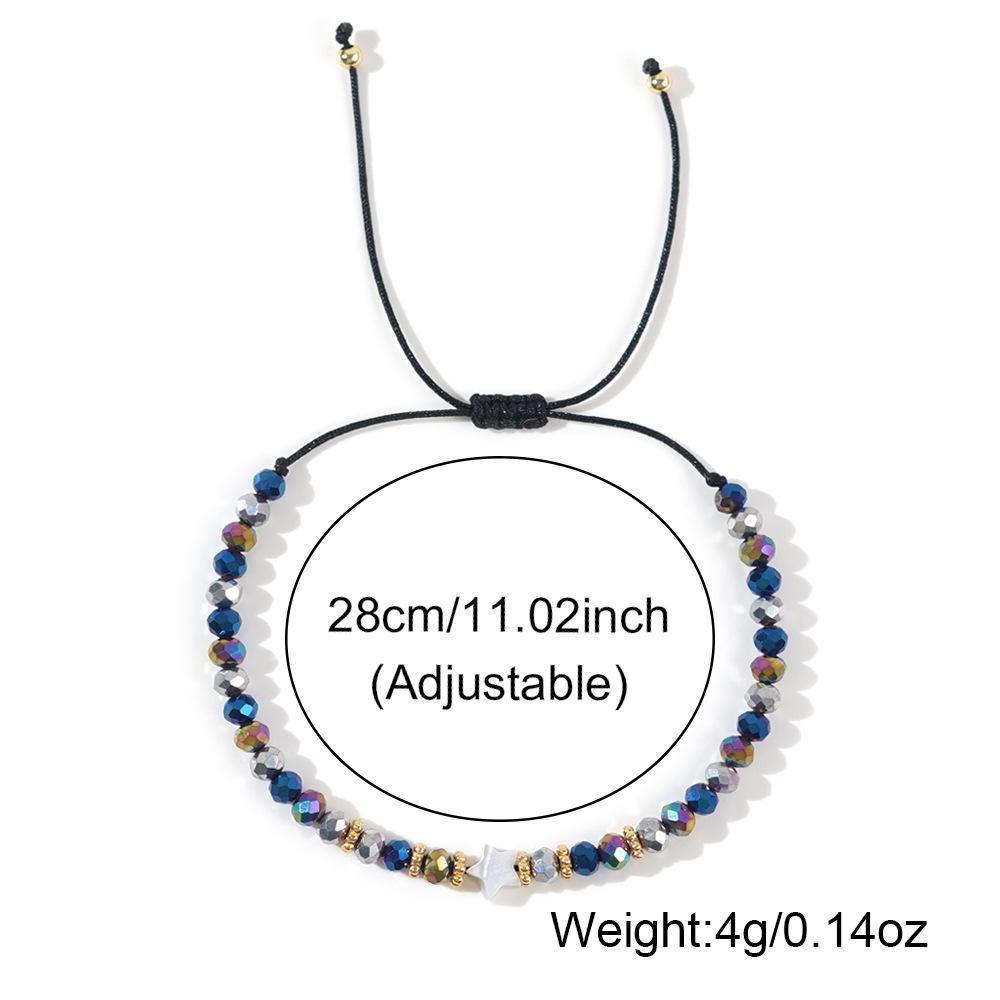 Handmade Woven Crystal Beaded Star Bracelet - High-Grade, Trendy Daily Wear Jewelry