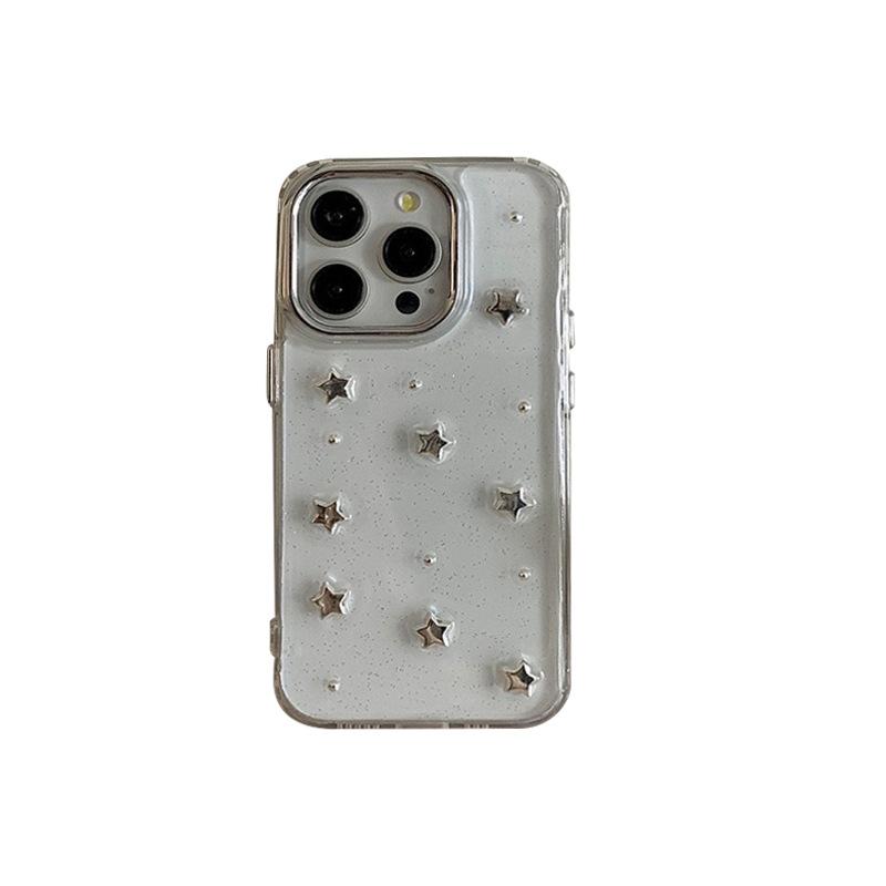 Applicable Iphone17Promax Pentagram Mobile Phone Case Apple 15Plus Bow 14 Glitter Silicone Soft Case