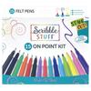 15ct On Points Felt Pens Kit Assorted Tips Felt Pens 3 Different Pen Sizes In One Kit 5 Fine 5 Medium and 5 Bold Pens.