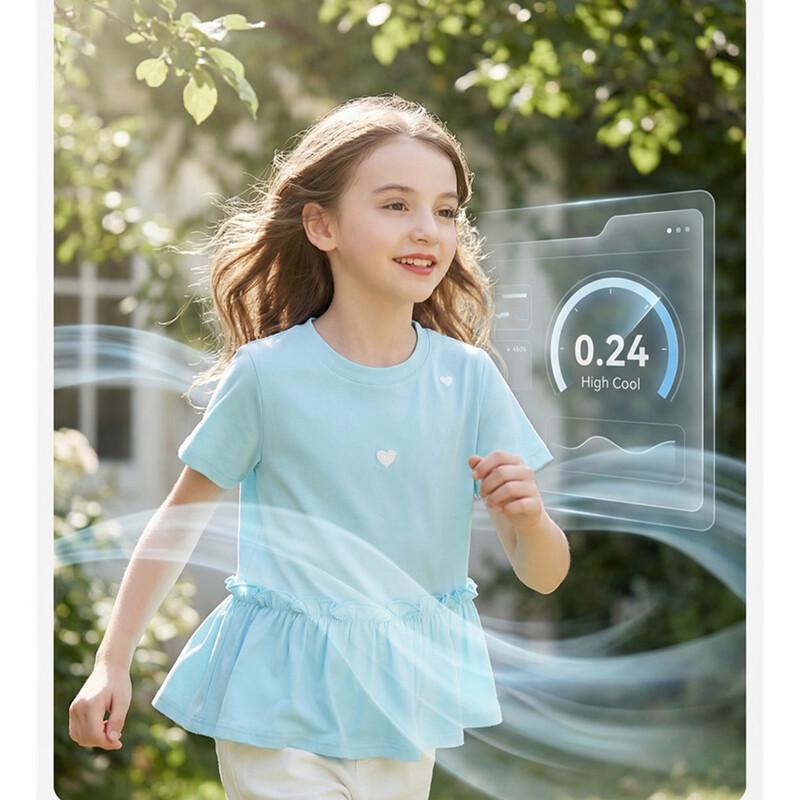 

Охлаждающая футболка с коротким рукавом и рюшами в форме сердца для девочек Montagut 120