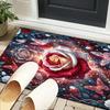 Starry Night Roses Office Rug Chair Mat, Entryway Carpet, Suitable for Front Door, Bedroom, Living Room, Desk, Holiday Gift
