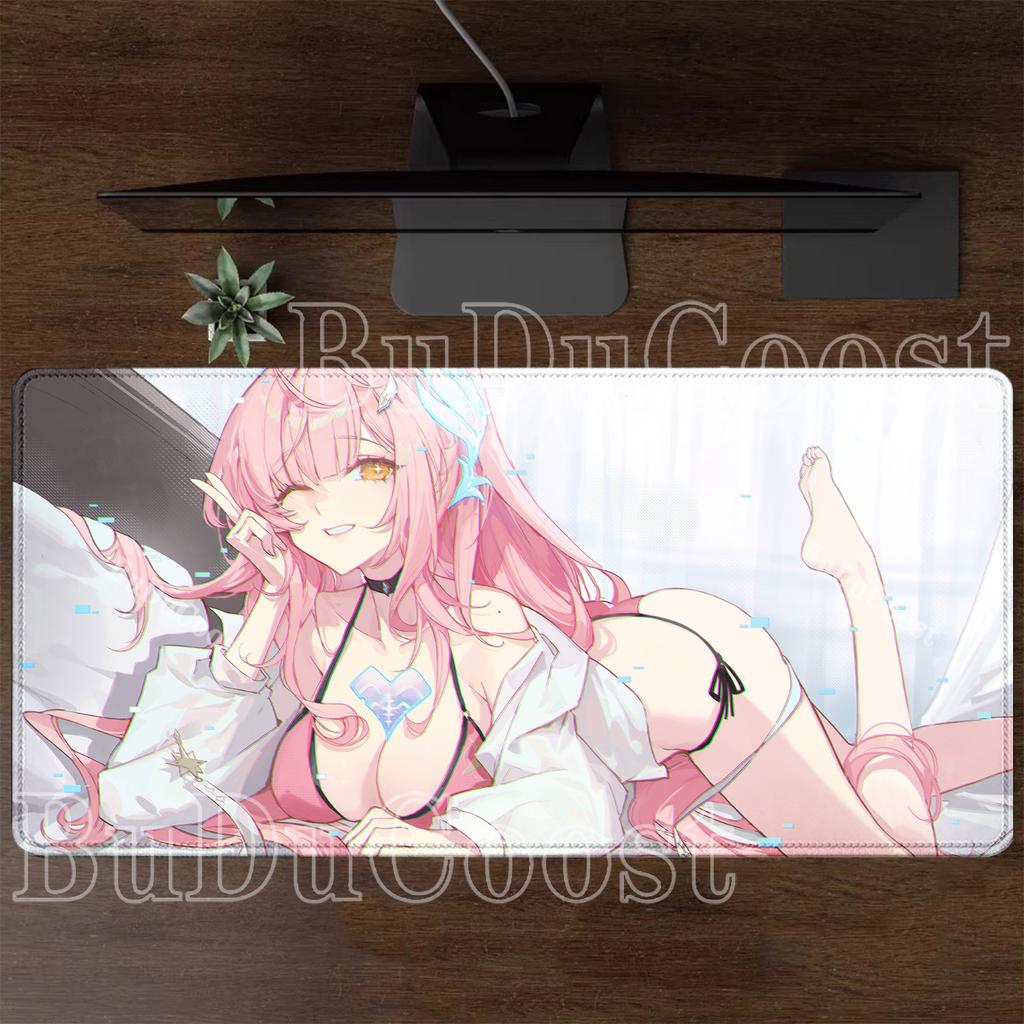 Gaming Wuthering Waves Aemeath Mouse Pad Anime Kawaii Girl Keyboard HD Printing Overlock Mousepad PC Office Accessories Desk Mat