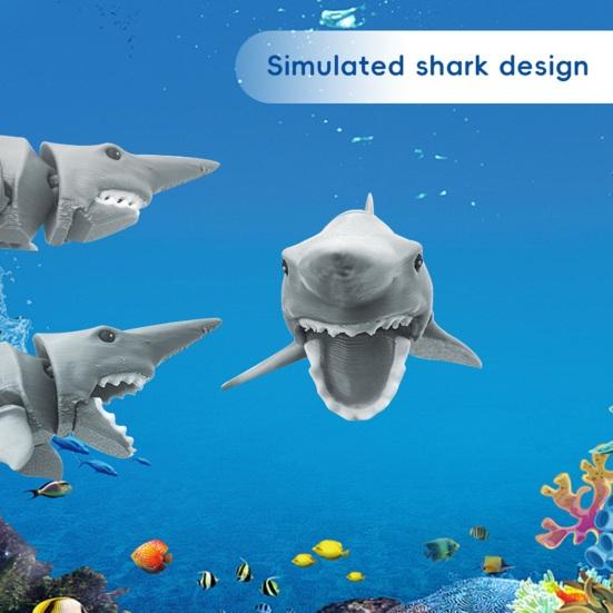 3D Printed Shark Figurine Movable Joints Shark Figure Articulated Sea