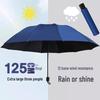 12-Rib Dual-Use Sun & Rain Umbrella for Men & Women - Large, UV Protection, Folding Double-Person Design