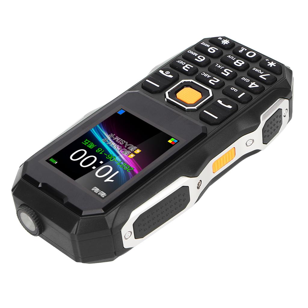 W2021 1.8 Inch Senior Cell Phone 5800mAh Mini Three Proof Mobile Phone with Large Horn for Elderly Black