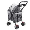 Pet Stroller   Folding Cat Stroller 4 Wheels Dog Wagon with Sun Shades and Cup Holder for Travel