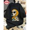 2026 Summer Retro Women's Dalmatian Print T-Shirt Unisex Cotton and Breathable Short Sleeve Oversized Loose Casual