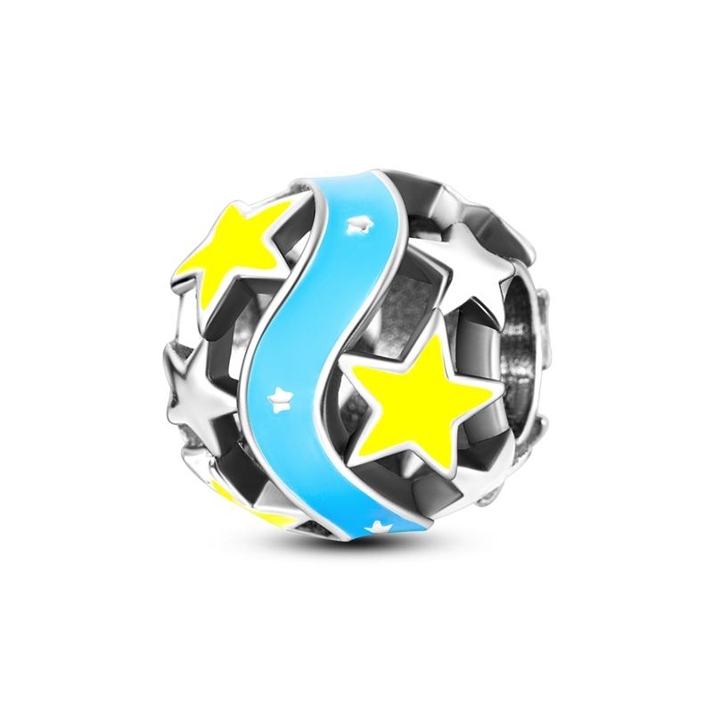 Copper Sky Moon Star Sun Rainbow Beads Fit Original Bracelet Necklace For Women Jewelry Making Gift