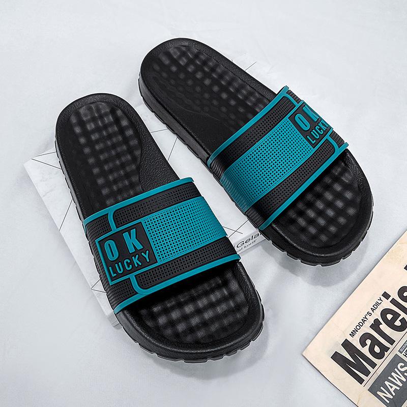 

2024 Мужские модные уличные тапочки из ЭВА на мягкой подошве, удобные нескользящие повседневные шлепанцы для мужского активного отдыха 44-45 чёрный