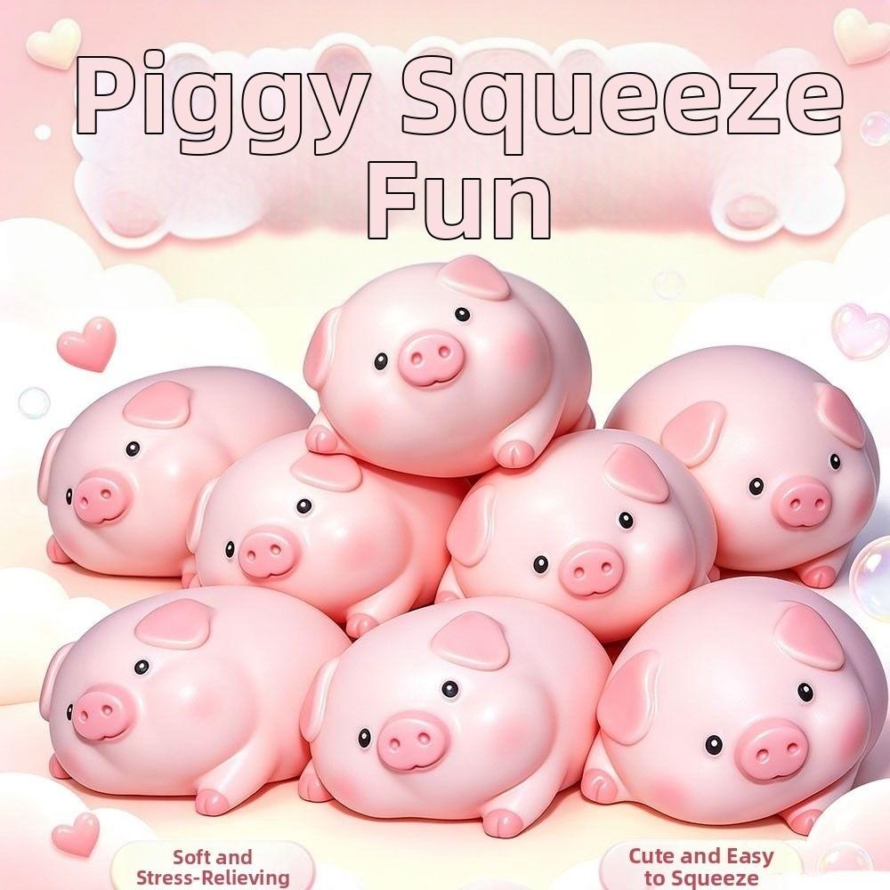 Cute Pig Pinch Le Slow Rebound Squishy Fingertip Toy Pig Squeeze Toy Office Stress and Tension