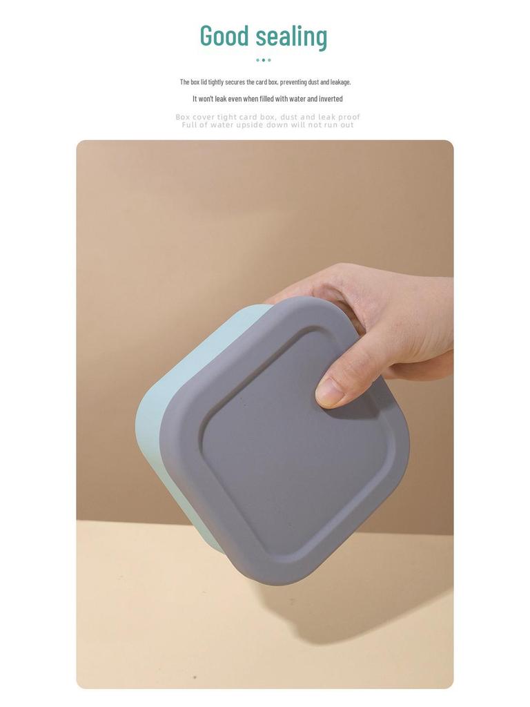 Silicone Food-Grade Square Bento Box Set with Lid for Fresh-Keeping, Microwave, and Picnic Use
