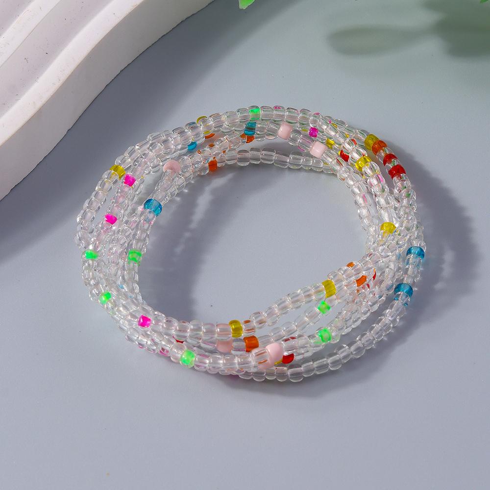 Fashion Bohemian Colorful Beads Bracelet Multi-layer Handmade Beaded Bracelets Women Girls Party Holiday Jewelry Gifts