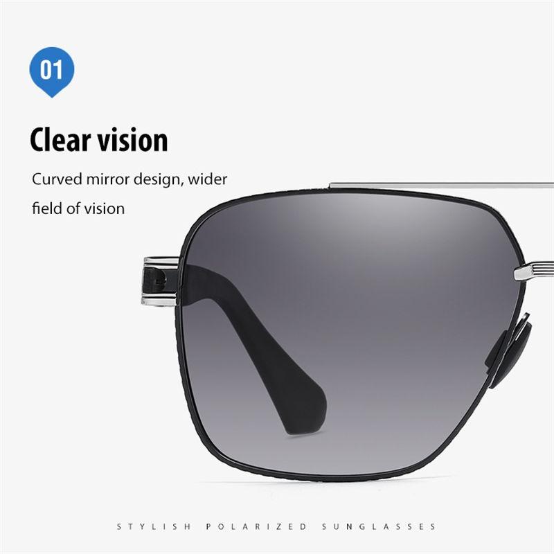 Metal Frame Polarized Sunglasses for Women Men Unisex Fashion Big Lens UV400 Anti Glare Glasses Outdoor Sports Driving Fishing Eyeglasses GZW