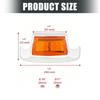 Motorcycle Rear Marker Lamp, Orange LED Lens with Curved Polished ABS Casing, Complete with Installation Hardware for Rear‑Light Upgrade