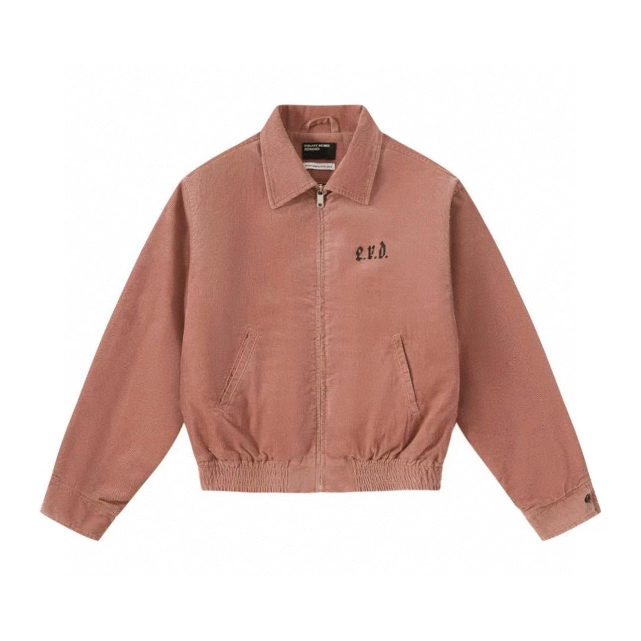 Куртка ERD из лососевого вельвета с хлопковым наполнителем - Ретро, укороченный дизайн, унисекс, американский тренд высокой моды. S
