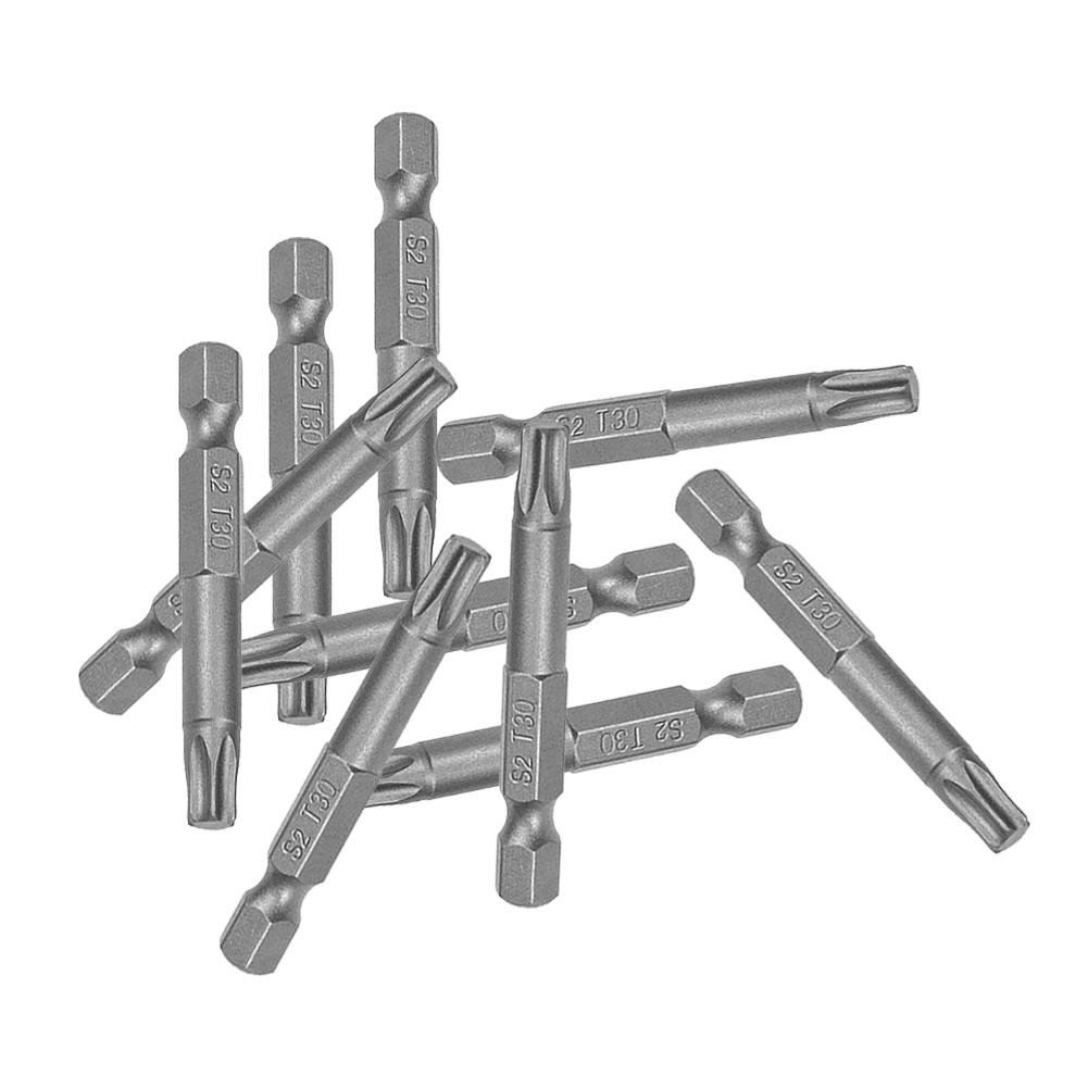 Langer Schraubendreher Schraubendreher-Bit MagneticTorx Silber 10Stk